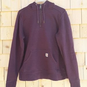 Women's 1/4 zip Carharrt Hoodie size L